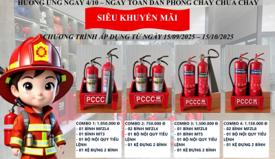 Ưu đãi combo bình chữa cháy tại PCCC Quốc Tùng nhân Ngày Toàn dân PCCC 4/10