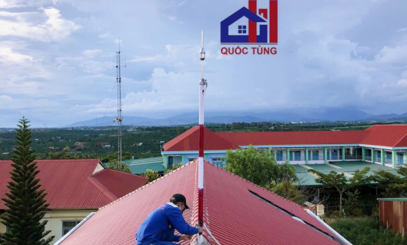 UBND XÃ ĐAN PHƯỢNG - HUYỆN LÂM HÀ TỈNH LÂM ĐỒNG: HOÀN THÀNH THI CÔNG HỆ THỐNG BÁO CHÁY VÀ CHỐNG SÉT
