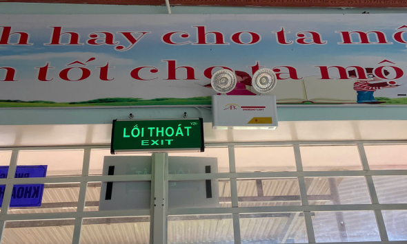 PCCC QUỐC TÙNG THI CÔNG HỆ THỐNG CHỮA CHÁY, VÀ BÁO CHÁY CHO TRƯỜNG MẦM NÔN LỘC SƠN