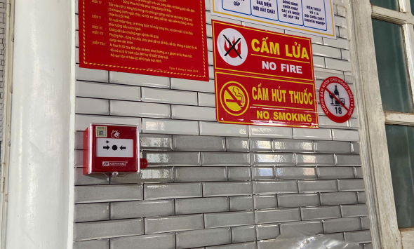 PCCC QUỐC TÙNG THI CÔNG HỆ THỐNG BÁO CHÁY KHÔNG DÂY CHO TẠP HÓA ĐOAN TRANG HIỆP THẠNH ĐỨC TRỌNG LÂM ĐỒNG