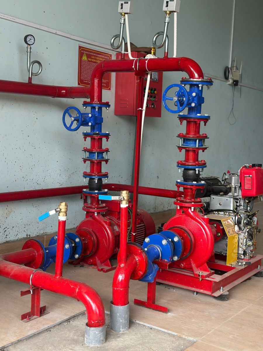 lắp đặt máy bơm PCCC hệ thống trạm bơm chữa cháy hoàn chỉnh