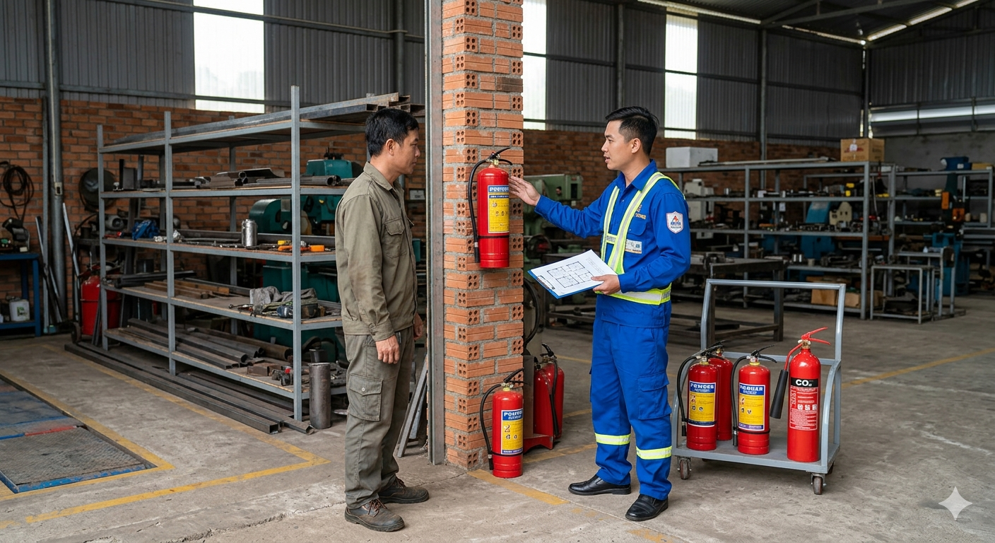 cách sử dụng bình chữa cháy
