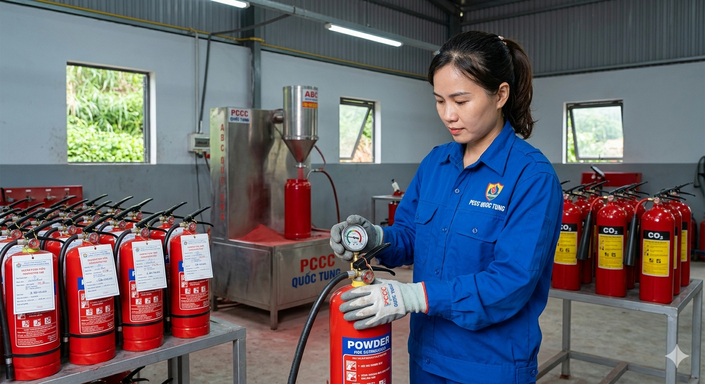 Quy trình kiểm tra và nạp sạc bình định kỳ
