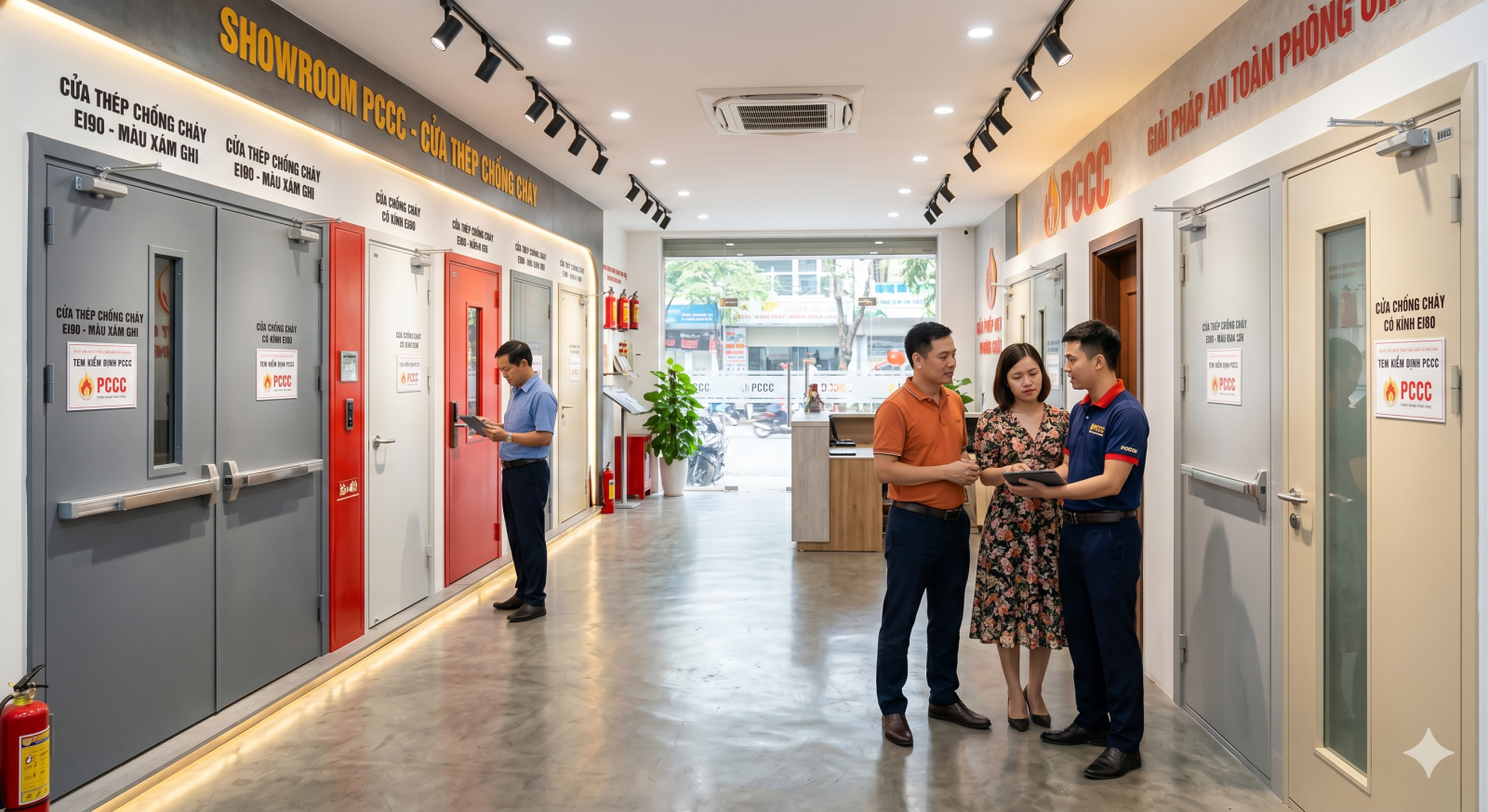 đơn vị thi công cửa thép chống cháy