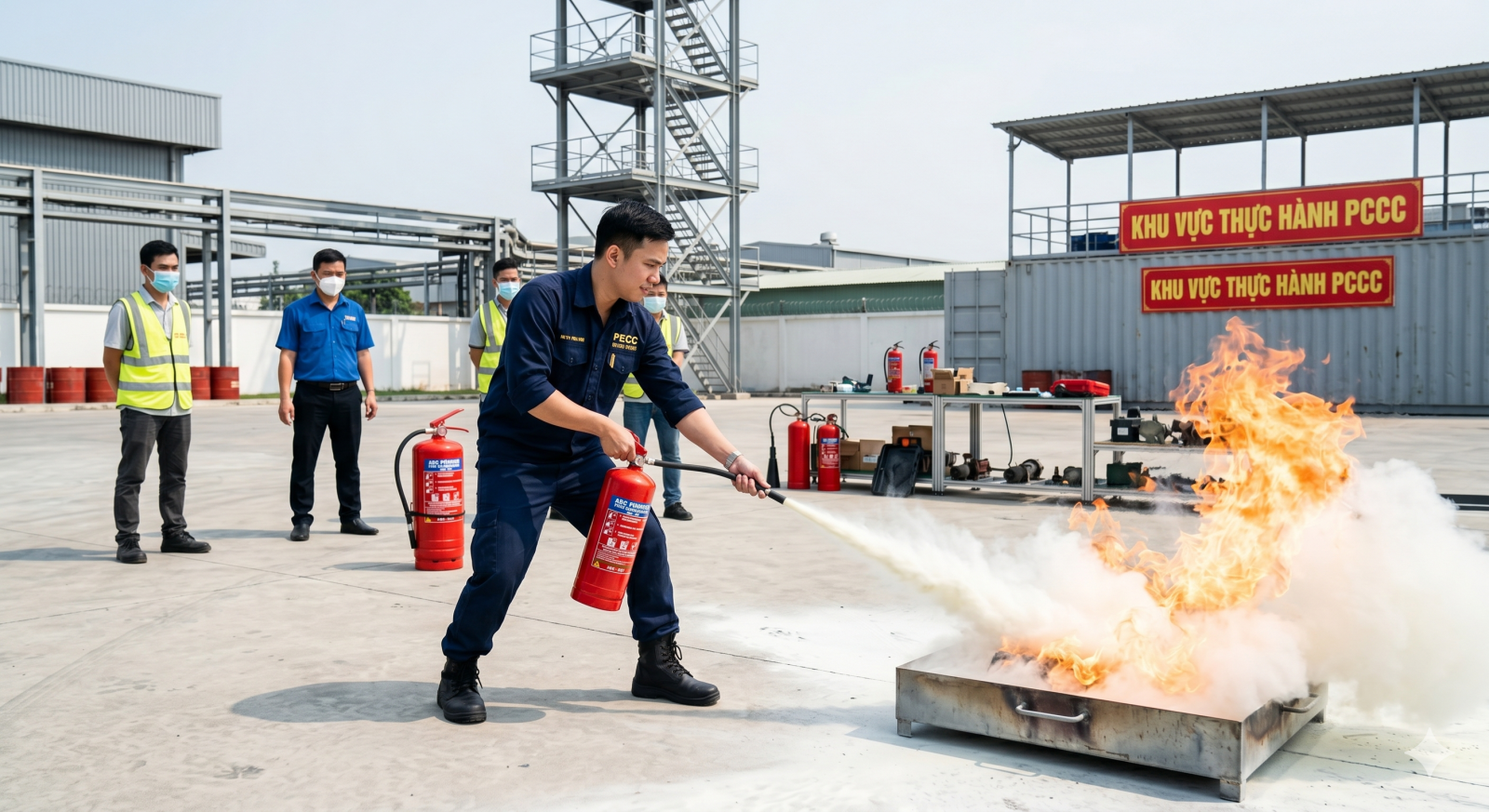 hướng dẫn sử dụng bình chữa cháy ABC đúng cách