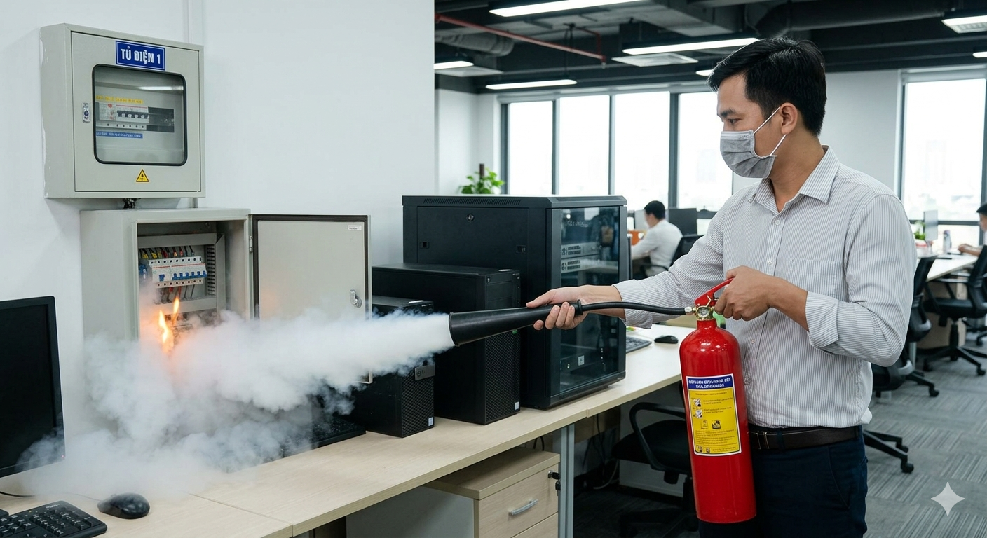 nên dùng bình co2 hay bột abc