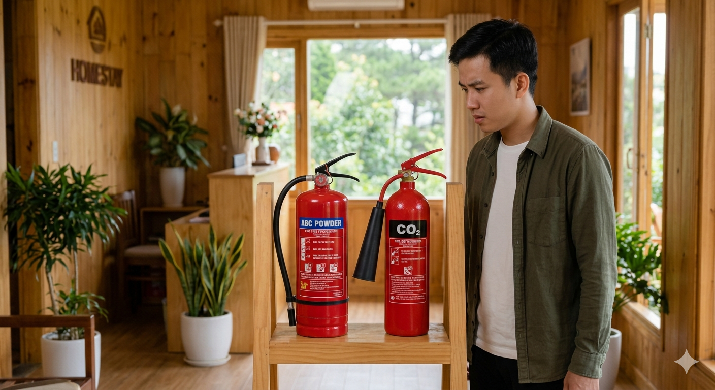 nên dùng bình co2 hay bột abc