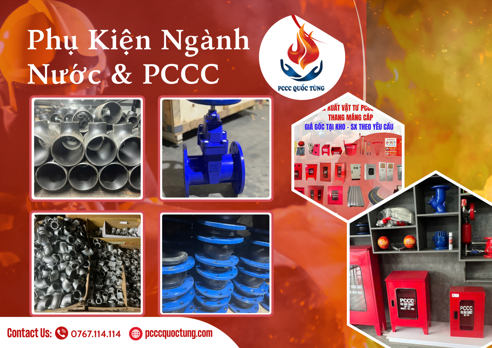 Danh mục sản phẩm phân phối phụ kiện ngành nước và phụ kiện PCCC