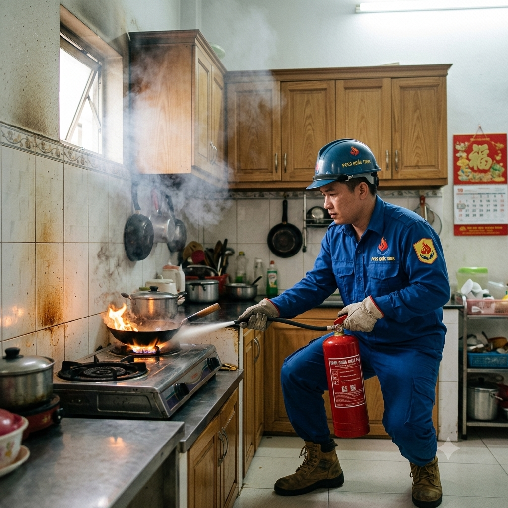 hướng dẫn sử dụng bình chữa cháy F4 đúng cách