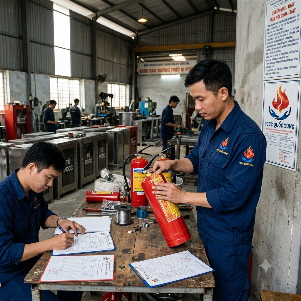 chu kỳ và chi phí nạp bình chữa cháy đúng quy định pháp luật