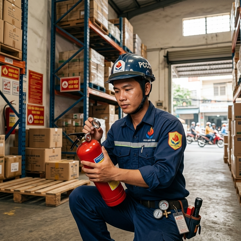 nạp bình chữa cháy định kỳ đúng quy định