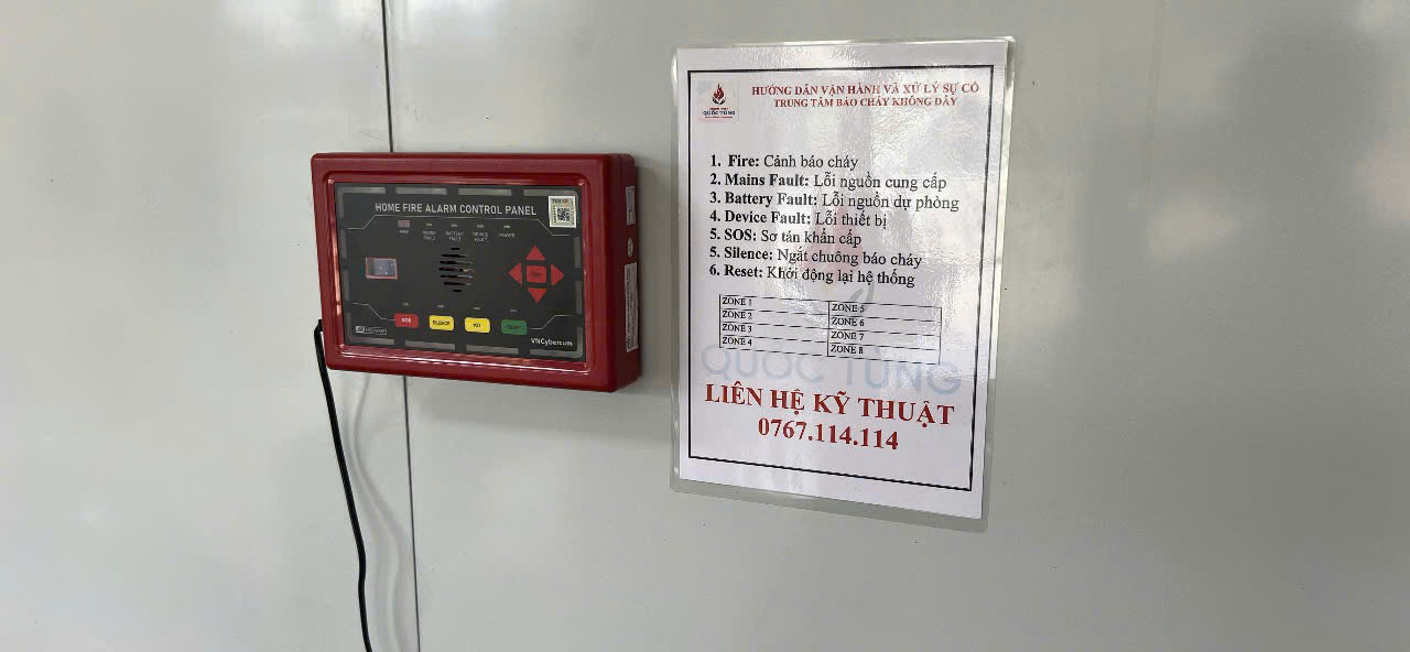 Cơ chế cảnh báo thông minh của thiết bị báo cháy không dây qua điện thoại