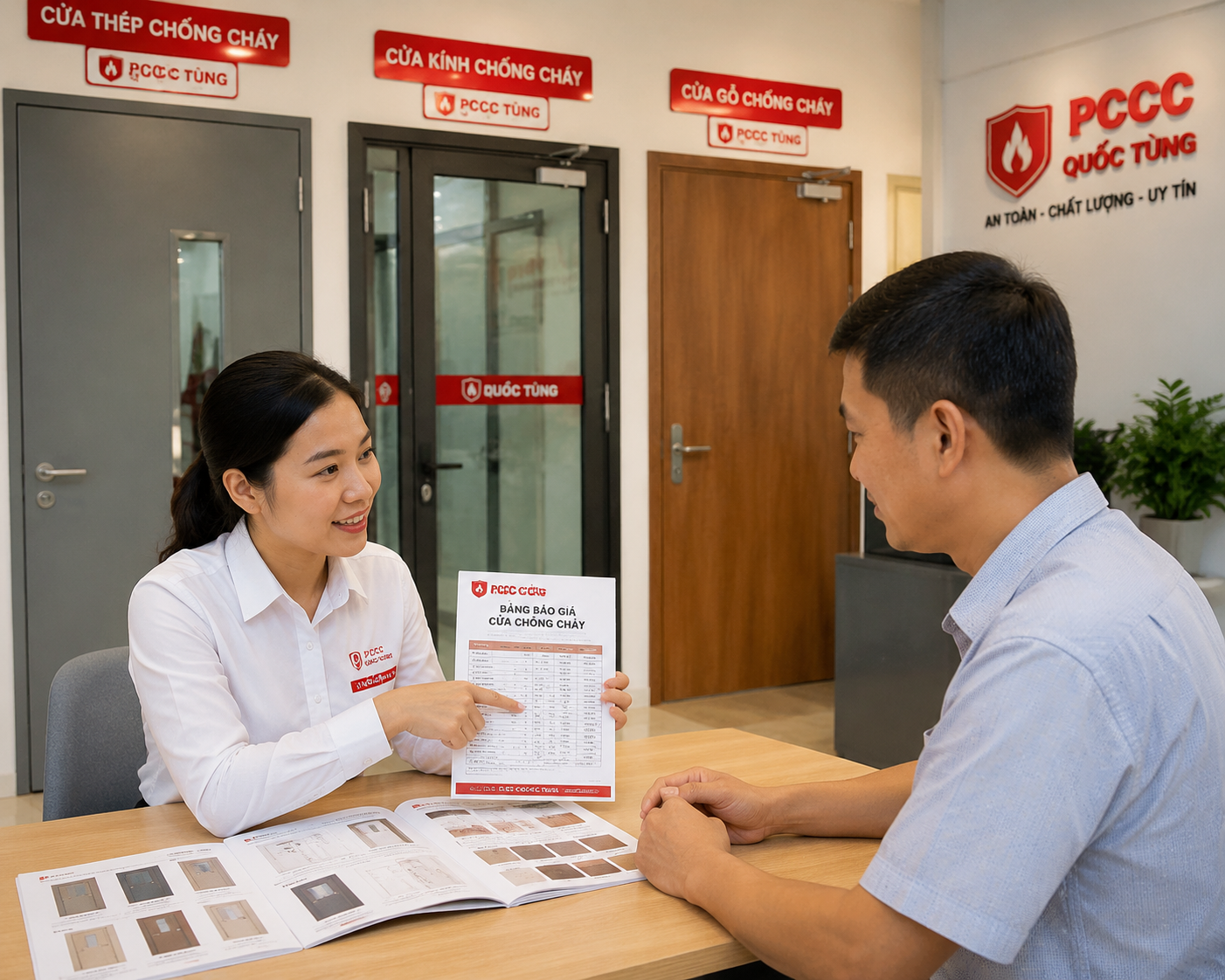 bảng giá cửa chống cháy chính hãng uy tín tại TP.HCM