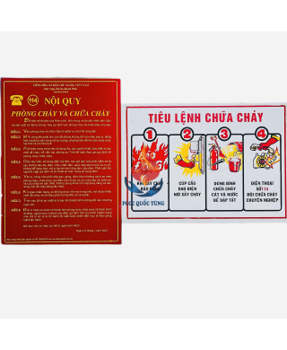 BỘ NỘI QUY TIÊU LỆNH PHÒNG CHÁY CHỮA CHÁY