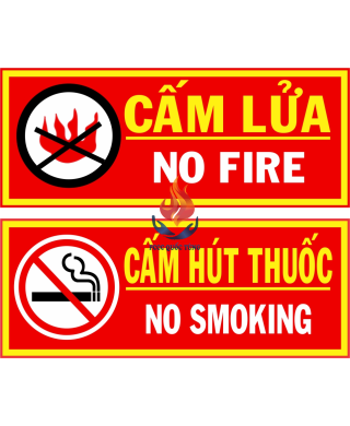 BỘ BẢNG CẤM HÚT THUỐC, CẤM LỬA